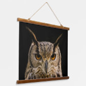 Eagle Owl Wandteppich Mit Holzrahmen (Gewinkelt)