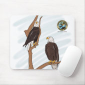 Eagle-Paar-Grafik Mousepad (Mit Mouse)
