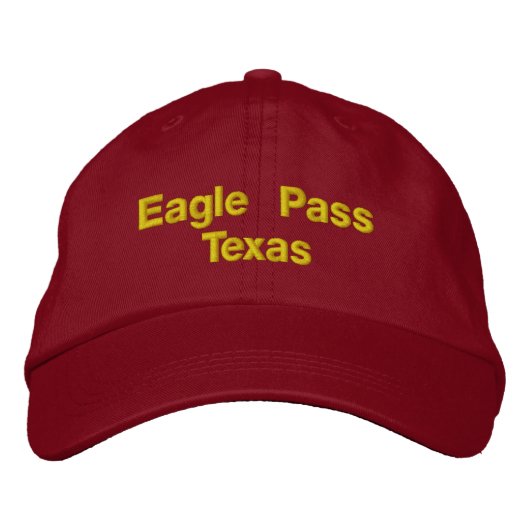 Eagle Pass Texas Bestickte Baseballkappe (Vorderseite)