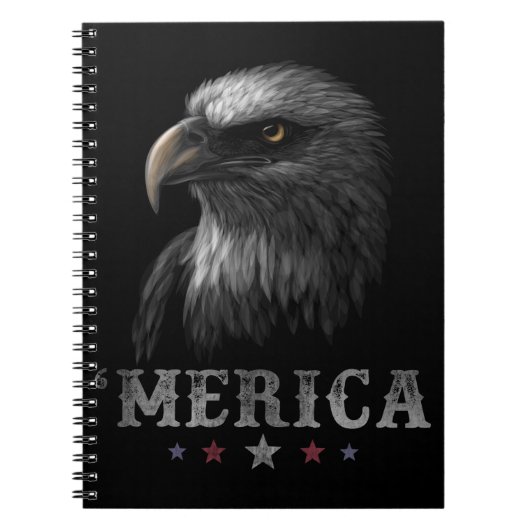 Eagle Patriotic Merica 4. Juli USA Notizblock (Vorderseite)