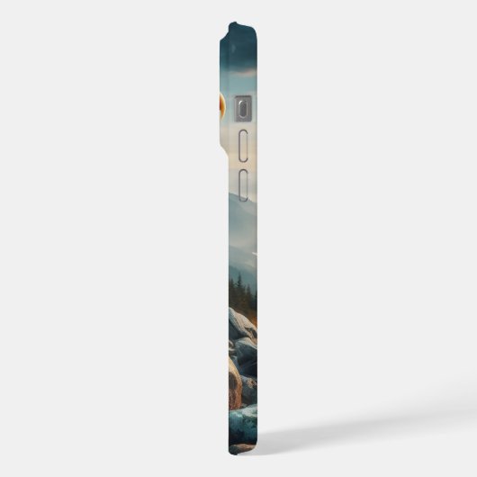 Eagle Perched on Rocky Terrain iPhone Hülle (Linke Seite)