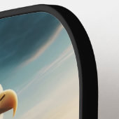 Eagle Perched on Rocky Terrain Pickleball Schläger (Linke Seite)