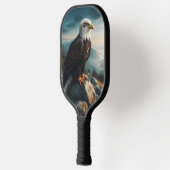 Eagle Perched on Rocky Terrain Pickleball Schläger (Links)