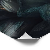 Eagle Perched on Rocky Terrain Poster (Ecke)