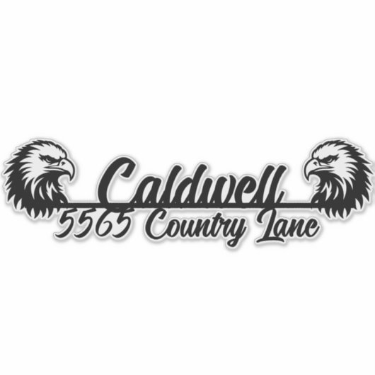 Eagle Personalisiert Mailbox-Adressenaufkleber Aufkleber (Vorderseite)