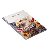 Eagle Personalisiert USA Patriotic Watercolor Notizblock (Rechte Seite)
