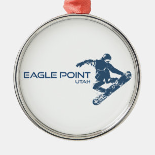 Eagle Point Resort Utah Snowboarder Ornament Aus Metall