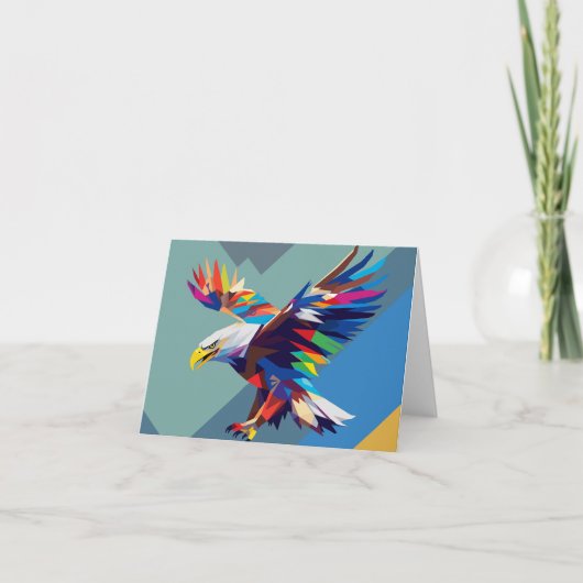 Eagle Pop Art Dankeskarte (Vorderseite)