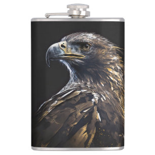 Eagle Portrait Art Collection Flachmann