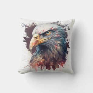 Eagle Portrait Tiermalerei Natur im Freien Kissen