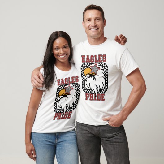 Eagle Pride Feaux Glitzer Fan Apparel T-Shirt (Unisex)