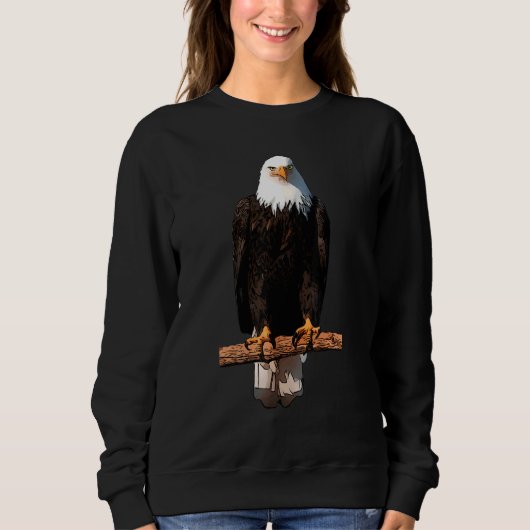 Eagle Print Animal Eagles Motif Bald Children Anim Sweatshirt (Vorderseite)