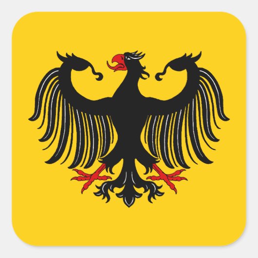 Eagle Quadratischer Aufkleber (Vorderseite)