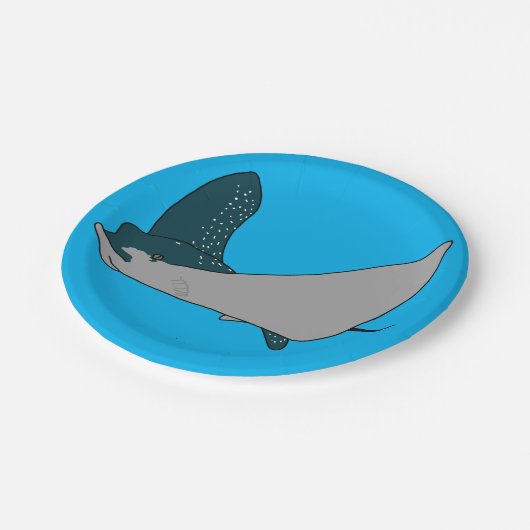 Eagle Ray Pappteller (Schrägansicht)