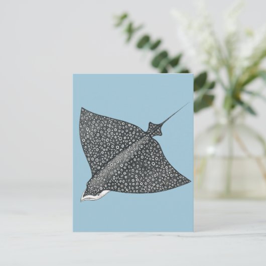 Eagle Ray Postkarte (Stehend Vorderseite)