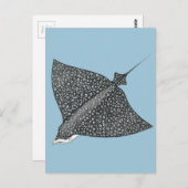 Eagle Ray Postkarte (Vorne/Hinten)