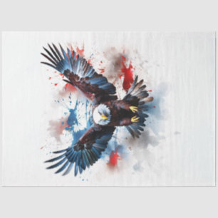 Eagle Red White Blue Decoupage Seidenpapier
