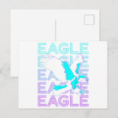 Eagle Retro Feiertagspostkarte (Vorne/Hinten)