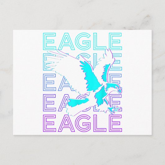 Eagle Retro Feiertagspostkarte (Vorderseite)