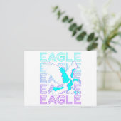 Eagle Retro Postkarte (Stehend Vorderseite)