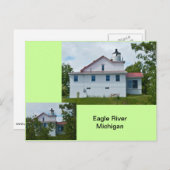 Eagle River Michigan Postkarte (Vorne/Hinten)
