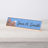 Eagle Rock I Sedona Arizona Reisefotografie Schreibtischnamensplakette (Vorderseite )