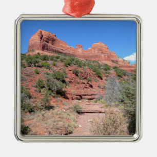 Eagle Rock II Sedona Arizona Reisefotografie Silbernes Ornament