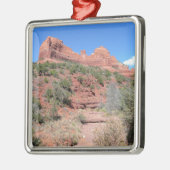 Eagle Rock II Sedona Arizona Reisefotografie Silbernes Ornament (Links)