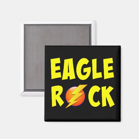 Eagle Rock Lightning Bolt Magnet (Vorderseite/Rückseite)