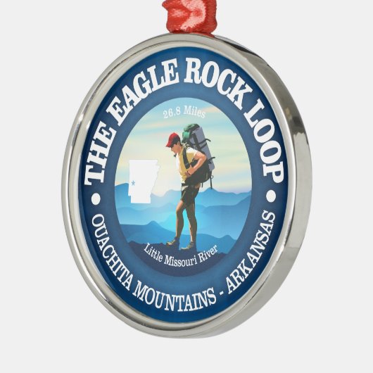 Eagle Rock Loop Trail Ornament Aus Metall (Links)