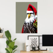 Eagle Santa Claus | AI Art Poster (Heimbüro)