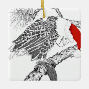 Eagle Santa Ornament Harriet + Ozzie Feather ZUHAU