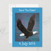 Eagle Save the Date Postcard Ankündigungspostkarte (Vorne/Hinten)