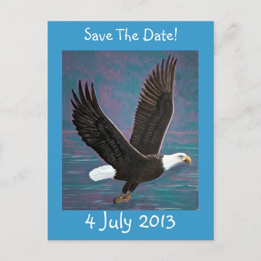 Eagle Save the Date Postcard Ankündigungspostkarte (Vorderseite)
