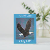 Eagle Save the Date Postcard Ankündigungspostkarte (Stehend Vorderseite)