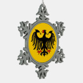 Eagle Schneeflocken Zinn-Ornament (Links)