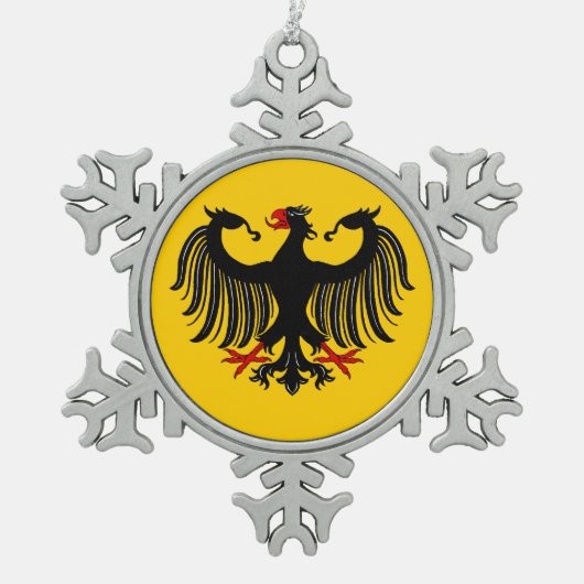 Eagle Schneeflocken Zinn-Ornament (Vorderseite)
