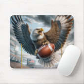 Eagle Scoring a Touchdown Mousepad (Mit Mouse)