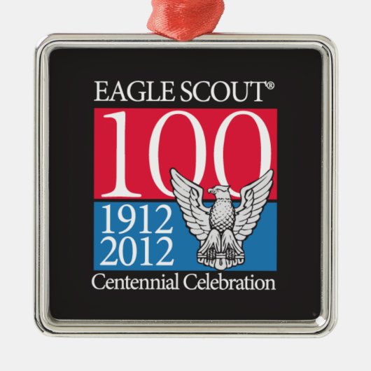 Eagle Scout-Verzierung Silbernes Ornament (Vorne)
