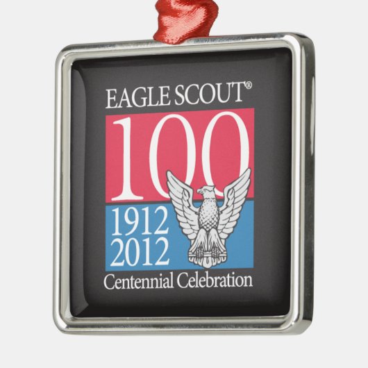 Eagle Scout-Verzierung Silbernes Ornament (Links)