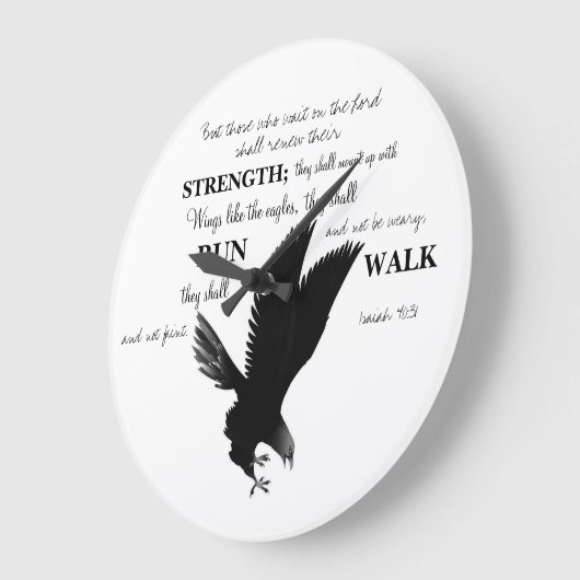 Eagle Scripture Clock Große Wanduhr (Winkel)