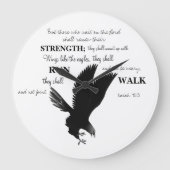 Eagle Scripture Clock Große Wanduhr (Vorderseite)