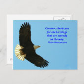 Eagle Segen Postkarte (Vorne/Hinten)