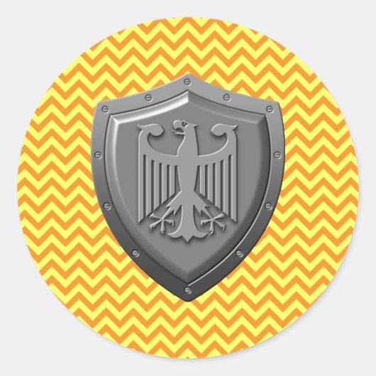 Eagle Shield Runder Aufkleber (Vorderseite)