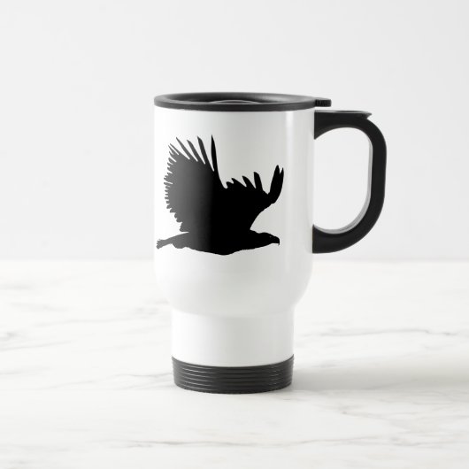 Eagle Silhouette Geschenke Reisebecher (Rechts)