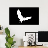 Eagle Silhouette Poster Print Bald Adler Flight (Heimbüro)