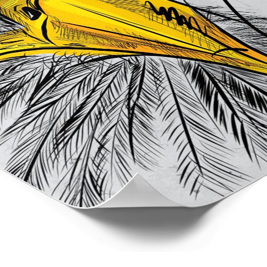 Eagle Sketch Fantastische Bergwelten Poster (Ecke)