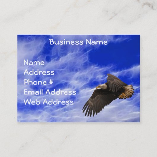 Eagle, Sky & Fraktal Clouds Business Cards Visitenkarte (Vorderseite)