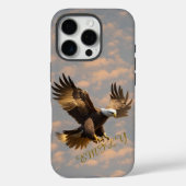 Eagle Sky Phone Case with Custom Name (Rückseite)
