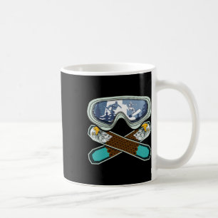 Eagle Snowboarder Snowboarden Goggles Retro Snowb Kaffeetasse